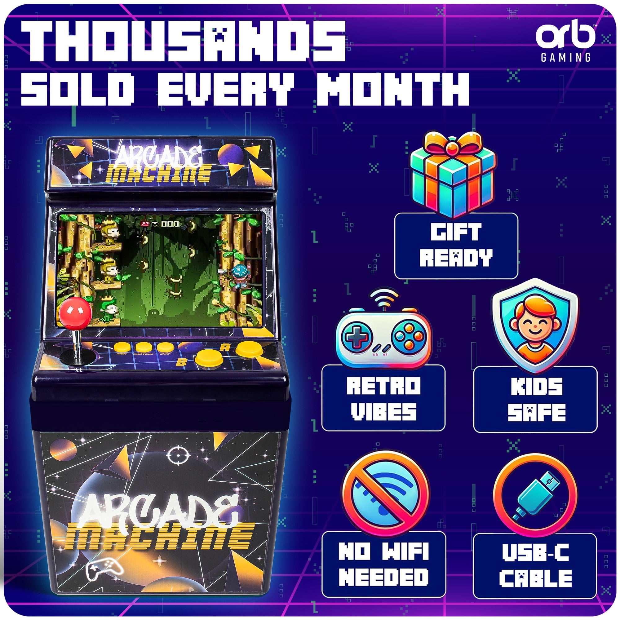 Orb TA90 - Tabletop Arcade Machine (150 Games)